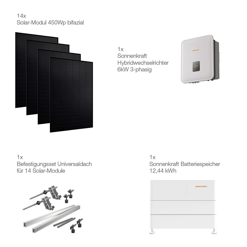 21101 Solaranlage Universaldach 6kwp Mit Speicher 12,44kwh 10