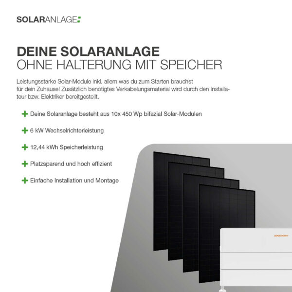 22100 Solaranlage 4kwp Mit Speicher 12,44kwh Ohne Halterung 02