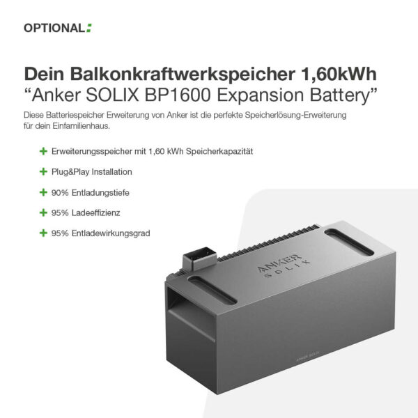 13100 Balkonkraftwerkspeicher 1,60kwh “anker Solix Solarbank 2 E1600 Pro” 06