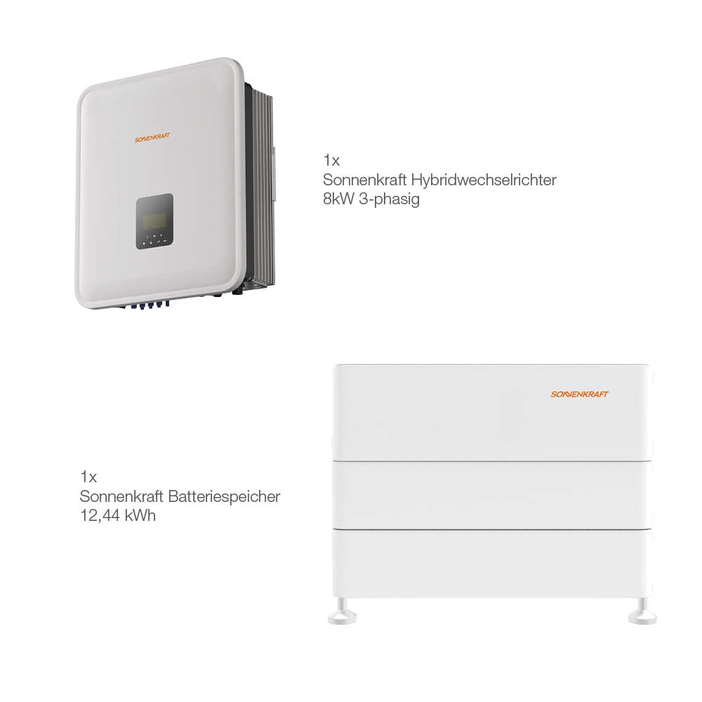 13114 Sonnenkraft Hybridwechselrichter 8kwp Mit Speicher 12,44kwh Inkl. Backup Schaltung 05